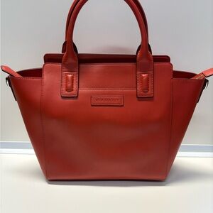 Vera Bradley Faux Leather Orange Satchel